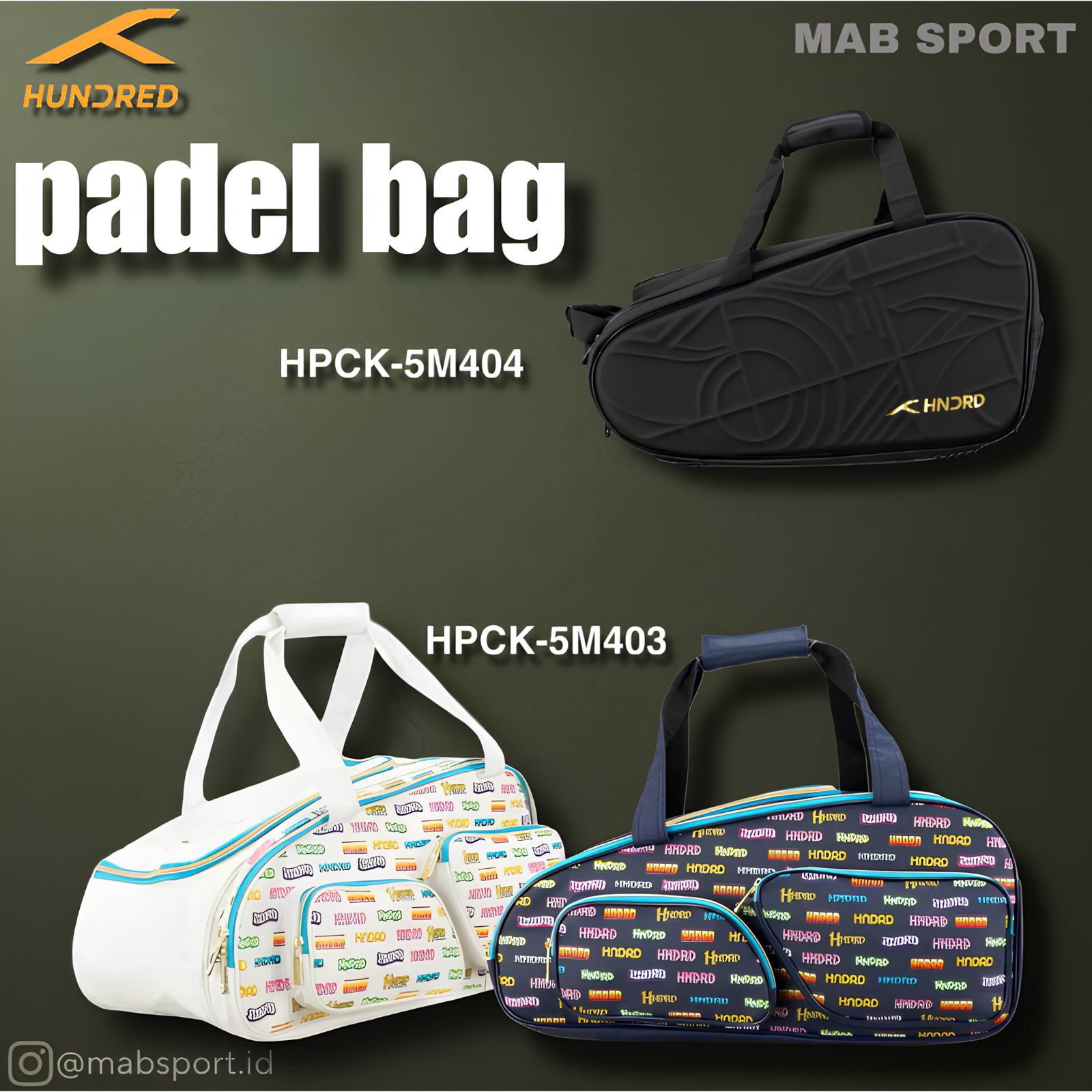Tas Raket Hundred 2 Ruang