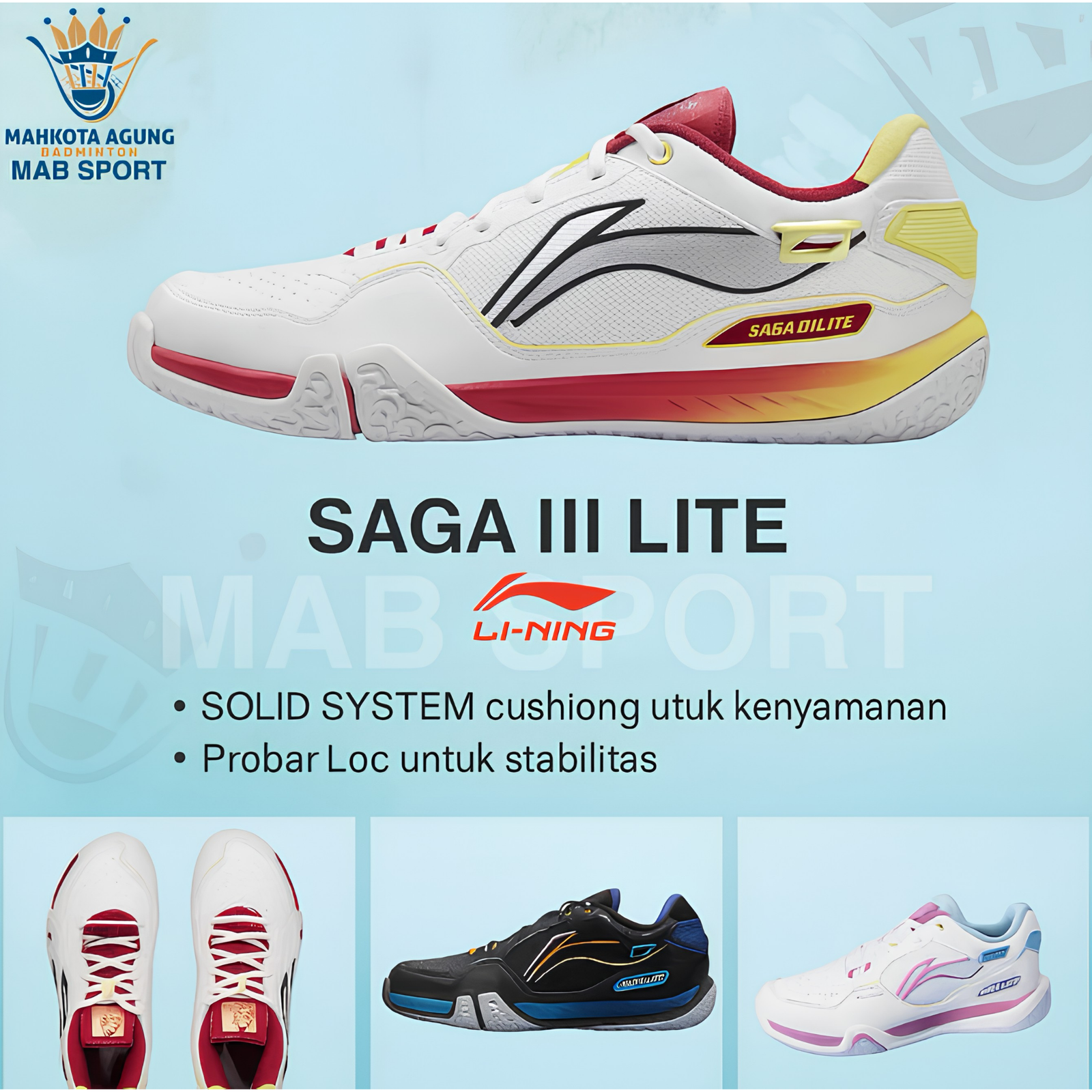Sepatu Lining Saga III Lite